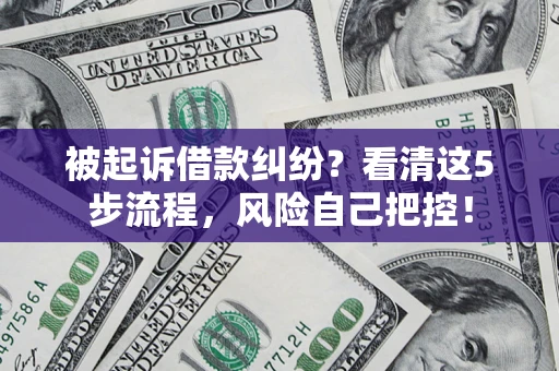 济南被起诉借款纠纷？看清这5步流程，风险自己把控！