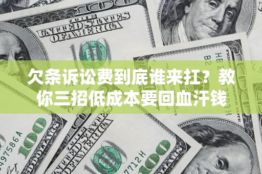 济南欠条诉讼费到底谁来扛？教你三招低成本要回血汗钱